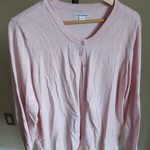 Amazon Essentials Pink Button Up Cardigan Sweater - Size XXL